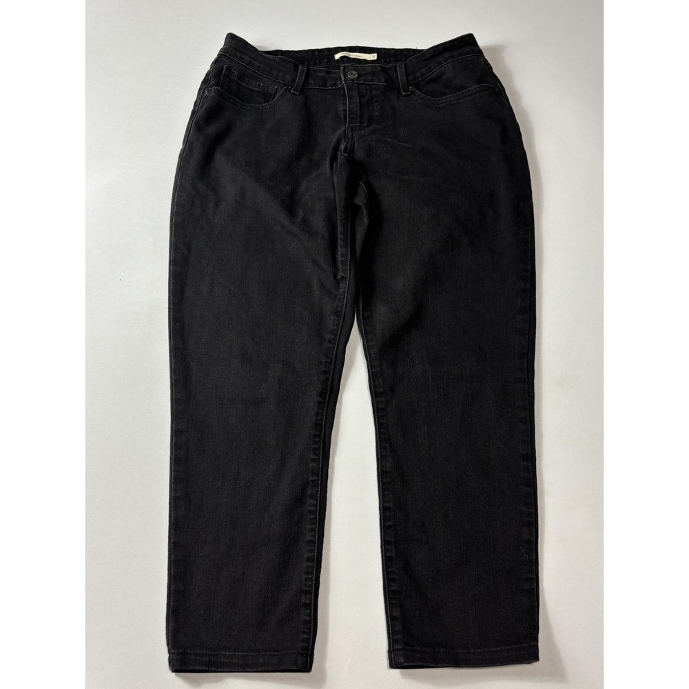 Levi's Black Jeans Stretch Straight Fit Men's Casual Denim Pants